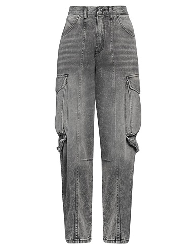 SANDRO Denim trousers Grey 100% Cotton
