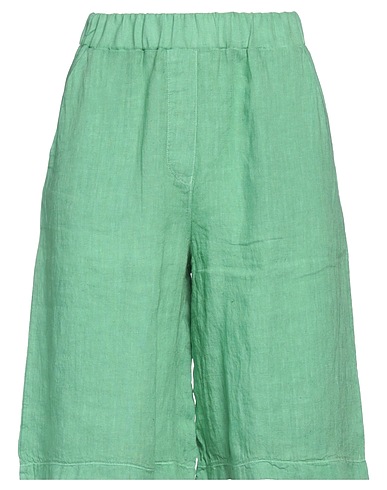 LA FILERIA Shorts & Bermuda Green 100% Linen