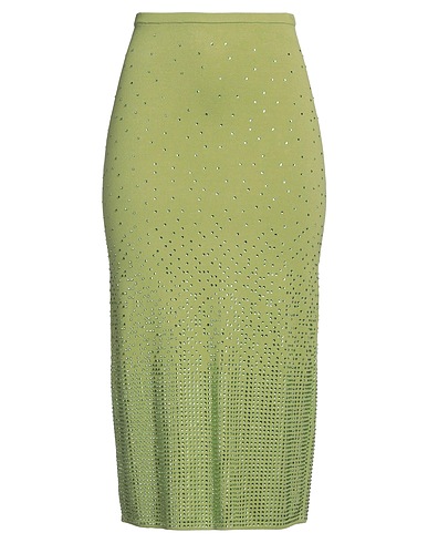 SANDRO Midi skirt Light green 61% Viscose, 24% Polyamide, 15% Polyester, Glass