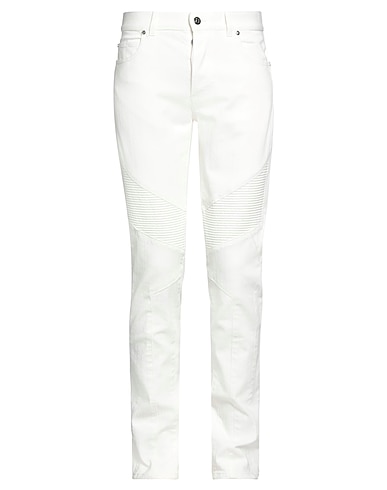 BALMAIN Denim pants BIANCO 98% Cotton, 2% Elastane