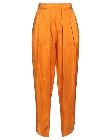 FORTE_FORTE Casual trouser Orange 100% Silk