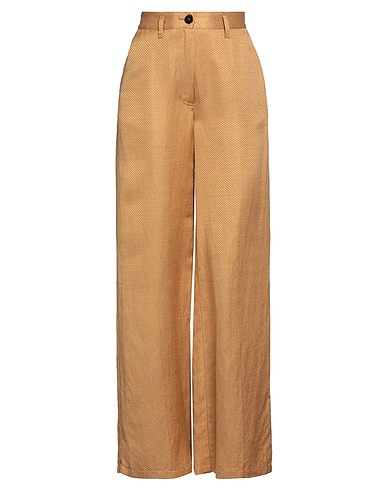 FORTE_FORTE Casual trouser Camel 53% Viscose, 24% Cotton, 23% Linen