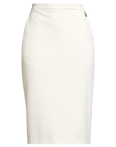 ELISABETTA FRANCHI Midi skirt Beige 96% Polyester, 4% Elastane