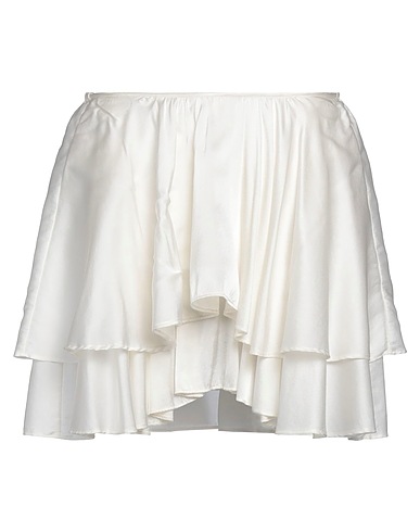 FORTE_FORTE Minigonna Bianco 96% Seta, 4% Elastan