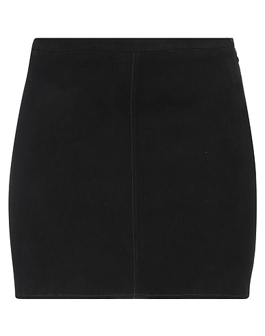 FORTE_FORTE Mini skirt Black 100% Leather