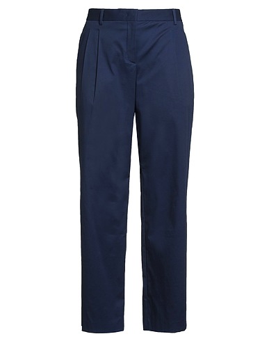 LARDINI Casual trouser Navy blue 98% Cotton, 2% Elastane