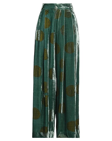 UMA WANG Casual trouser Green 82% Viscose, 18% Silk