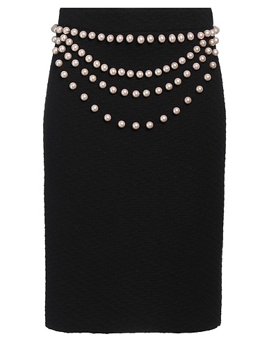 MOSCHINO Midi skirt COUTURE Black 90% Virgin Wool, 10% Polyamide