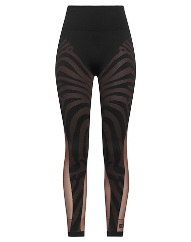 GCDS x WOLFORD Leggings Black 95% Polyamide, 5% Elastane