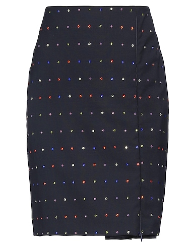 MARTINE ROSE Mini skirt Midnight blue 100% Virgin Wool