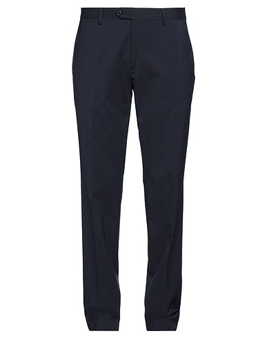 LARDINI Casual trouser Navy blue 99% Wool, 1% Elastane