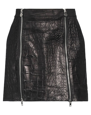 MARTINE ROSE Mini skirt Black 100% Calfskin