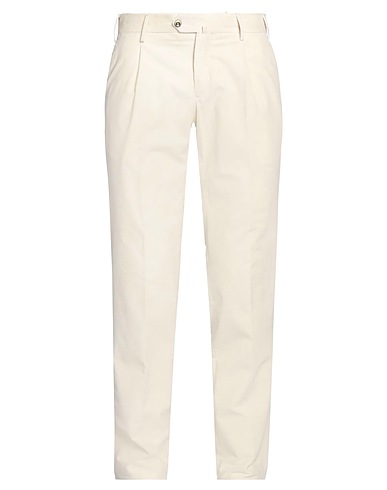 PT Torino Casual trouser Ivory 98% Cotton, 2% Elastane