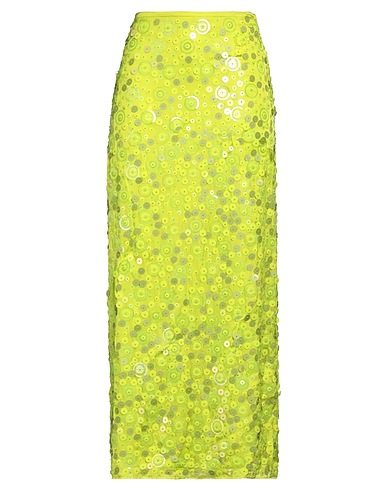 SAKS POTTS Long skirt Lime green 100% Modal, Plastic