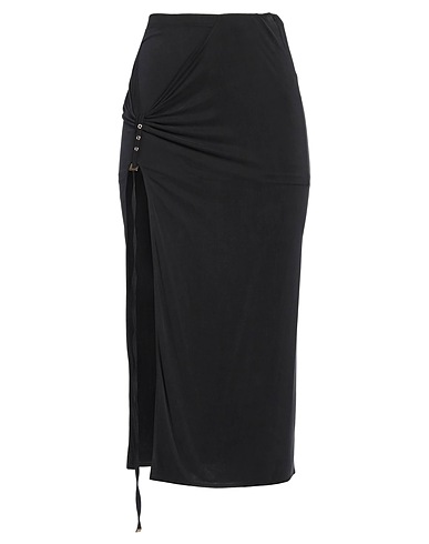 JACQUEMUS Midi skirt Charcoal 93% Cupro, 7% Elastane