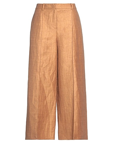 ELEVENTY Casual pants Brown 96% Linen, 4% Polyamide
