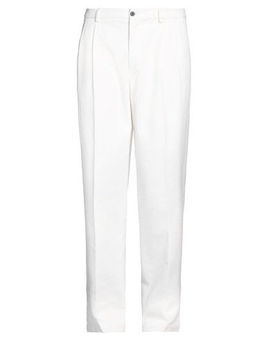 CELLAR DOOR Casual trouser Ivory 98% Cotton, 2% Elastane