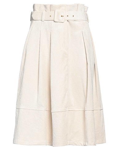 WHITE WISE Midi skirt Off white 86% Polyester, 12% Nylon, 2% Elastane