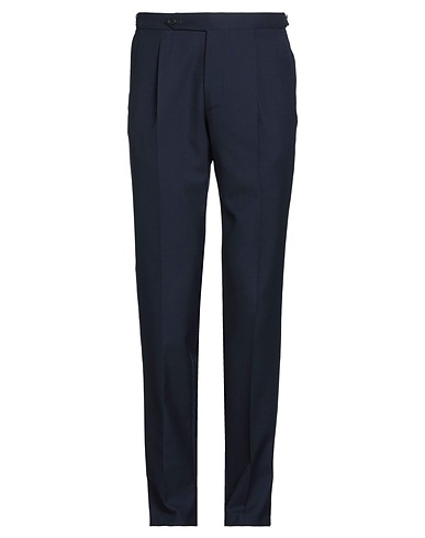 DE PETRILLO Casual trouser Navy blue 100% Virgin Wool