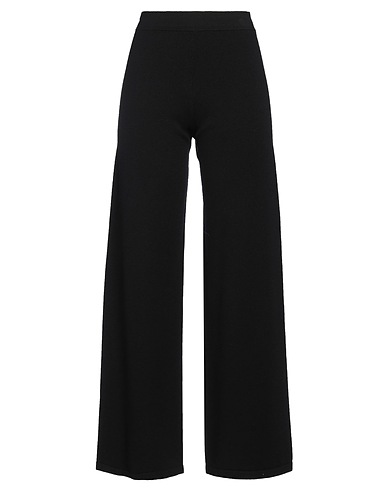 GENTRYPORTOFINO Pantalone Nero 80% Lana Vergine, 20% Cachemire
