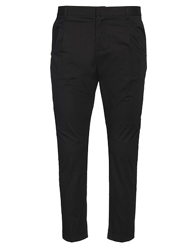 GREY DANIELE ALESSANDRINI Casual trouser Black 95% Cotton, 5% Elastane