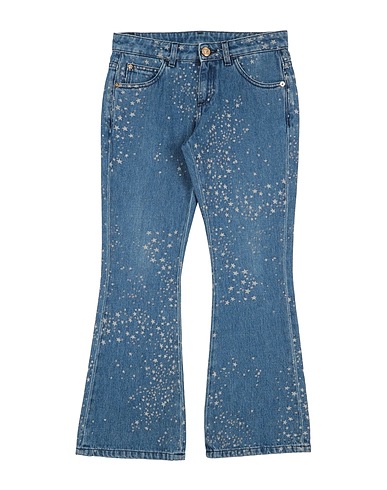 VERSACE YOUNG Denim pants Blue 100% Cotton, Polyester