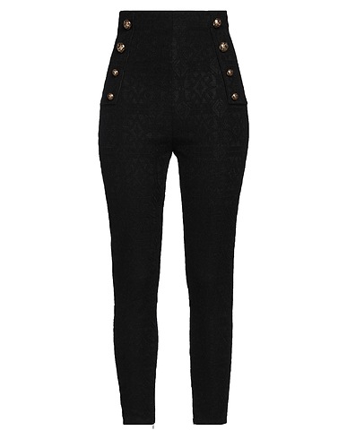 ELISABETTA FRANCHI パンツ ブラック コットン 40% / レーヨン 30% / ナイロン 30%