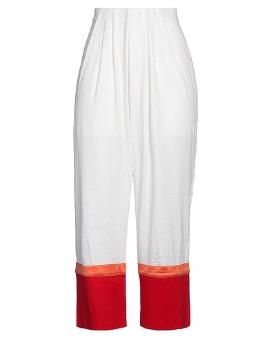 MALO Casual trouser White 96% Linen, 4% Elastane