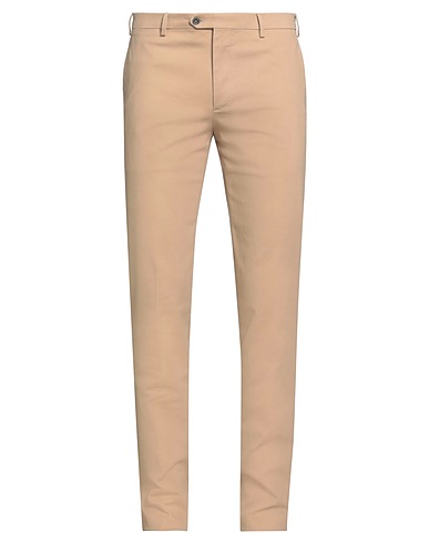 LARDINI Casual trouser Beige 98% Cotton, 2% Elastane