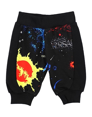 VERSACE YOUNG Hosen Schwarz 100% Baumwolle, Elastan