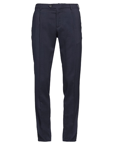 LARDINI Casual trouser Midnight blue 100% Wool