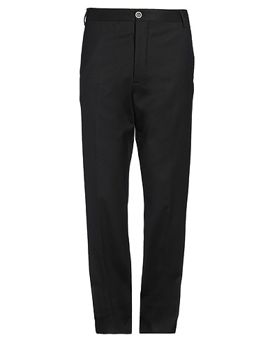 LARDINI Casual trouser Black 98% Wool, 2% Elastane