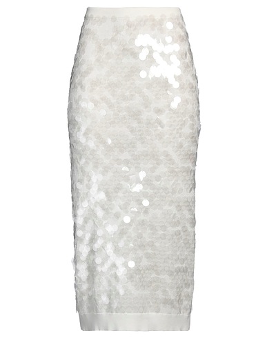 N°21 Midi skirt White 100% Cotton, Polyester