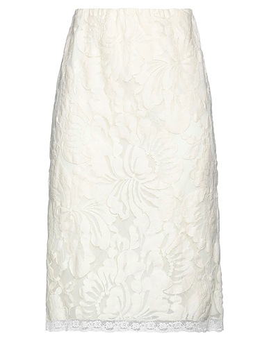 N°21 Midi skirt White 48% Cotton, 47% Polyamide, 5% Elastane