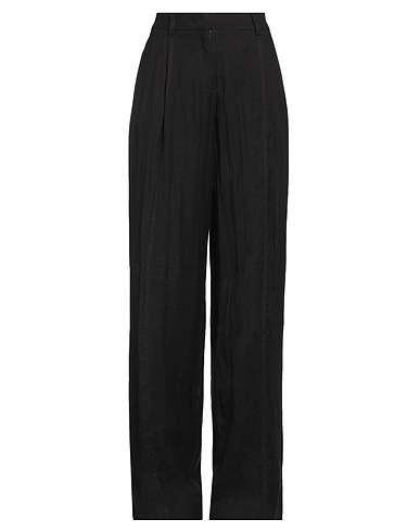 N°21 Casual pants Black 90% Linen, 10% Polyamide