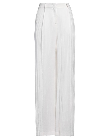 N°21 Casual pants Ivory 90% Linen, 10% Polyamide