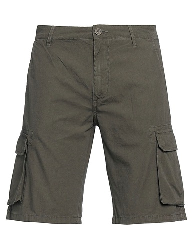LIU •JO MAN Shorts & Bermuda Military green 100% Cotton