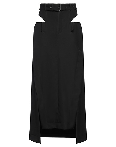 SSHEENA Long skirt Black 100% Virgin Wool