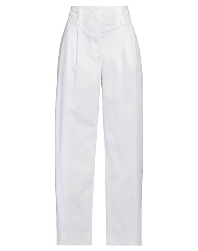 MALO Casual trouser White 98% Cotton, 2% Elastane