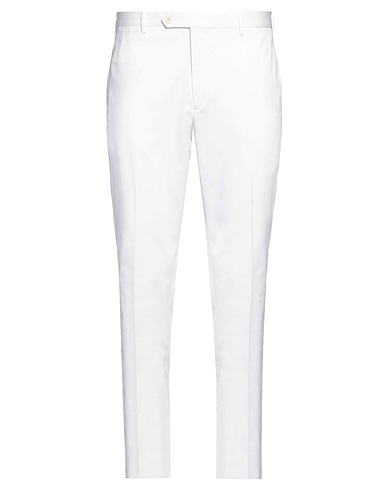 MALO Casual trouser White 98% Cotton, 2% Elastane