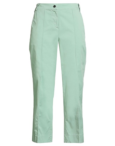 FEDELI Casual trouser Light green 97% Cotton, 3% Elastane