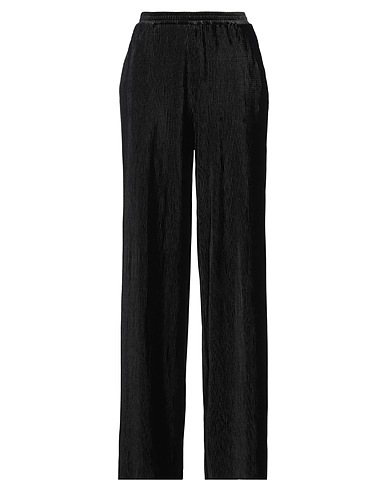 DESIGNERS REMIX Casual trouser Black 95% Polyester, 5% Elastane
