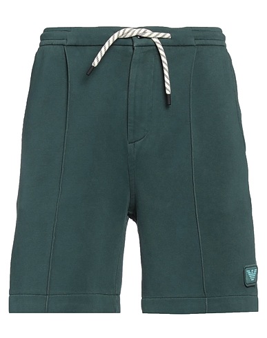EMPORIO ARMANI Shorts & Bermuda Verde 76% Cotone, 18% Poliestere, 6% Elastan