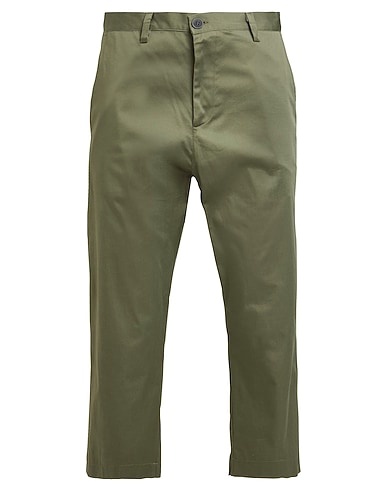 WHY NOT BRAND Casual trouser Military green 97% Cotton, 3% Lycra®