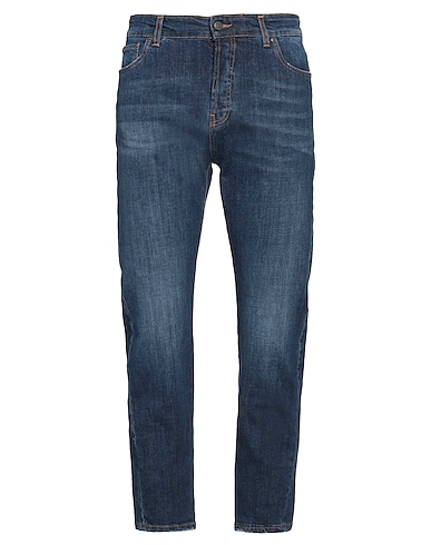 LIU •JO MAN Denim trousers Blue 98% Cotton, 2% Elastane