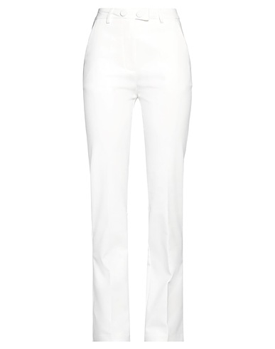 CRISTINAEFFE Casual trouser White 90% Polyester, 10% Elastane