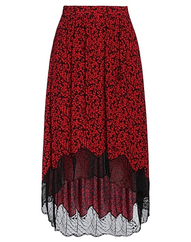 ZADIG&VOLTAIRE Midi skirt Red 100% Viscose, Polyamide, Elastane