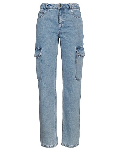 DESIGNERS REMIX Denim trousers Blue 100% Organic cotton, Polyester