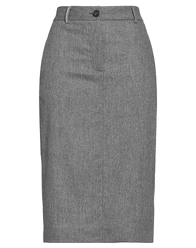 LORENA ANTONIAZZI Midi skirt Grey 98% Virgin Wool, 2% Elastane, Viscose, Polyester