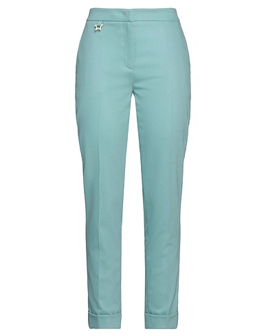 LORENA ANTONIAZZI Casual trouser Turquoise 98% Virgin Wool, 2% Elastane